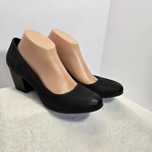 B.O.C Born Pumps Women Size 9 Black Leather Heels Shoes Comfort Work Block Heel